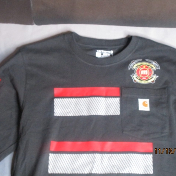Carhartt Drägermann Mine Rescue Shirt Adult Small Black Red Pocket South Dakota - Picture 3 of 11